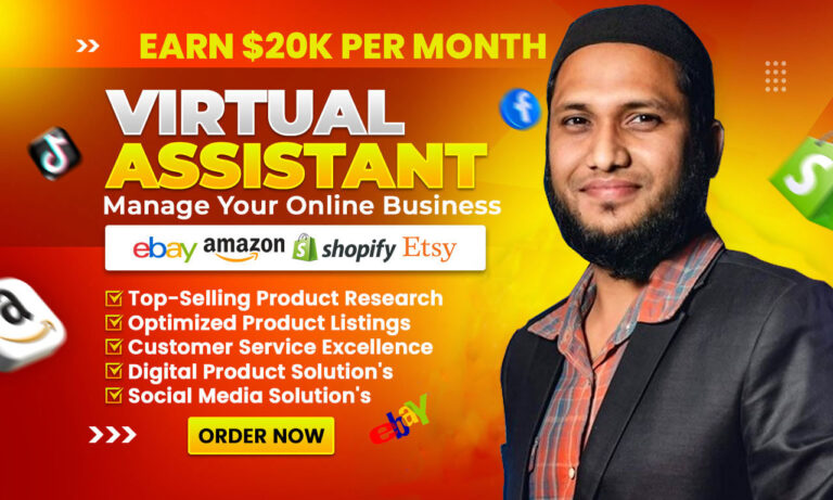 Expert Amazon, eBay, Walmart, Shopify, Etsy Virtual Assistant | E-Commerce VA Services